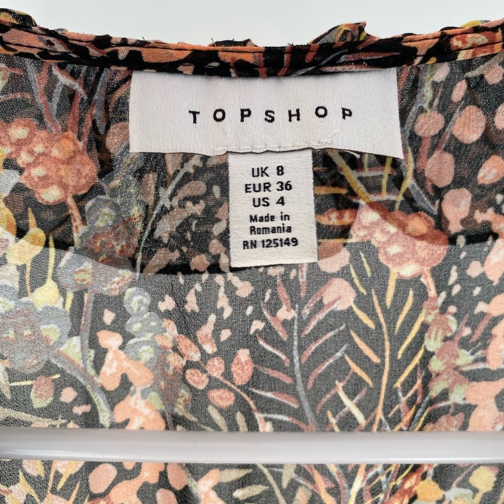 Topshop Ruffle Forest Minidress - Picture 7 of 9
